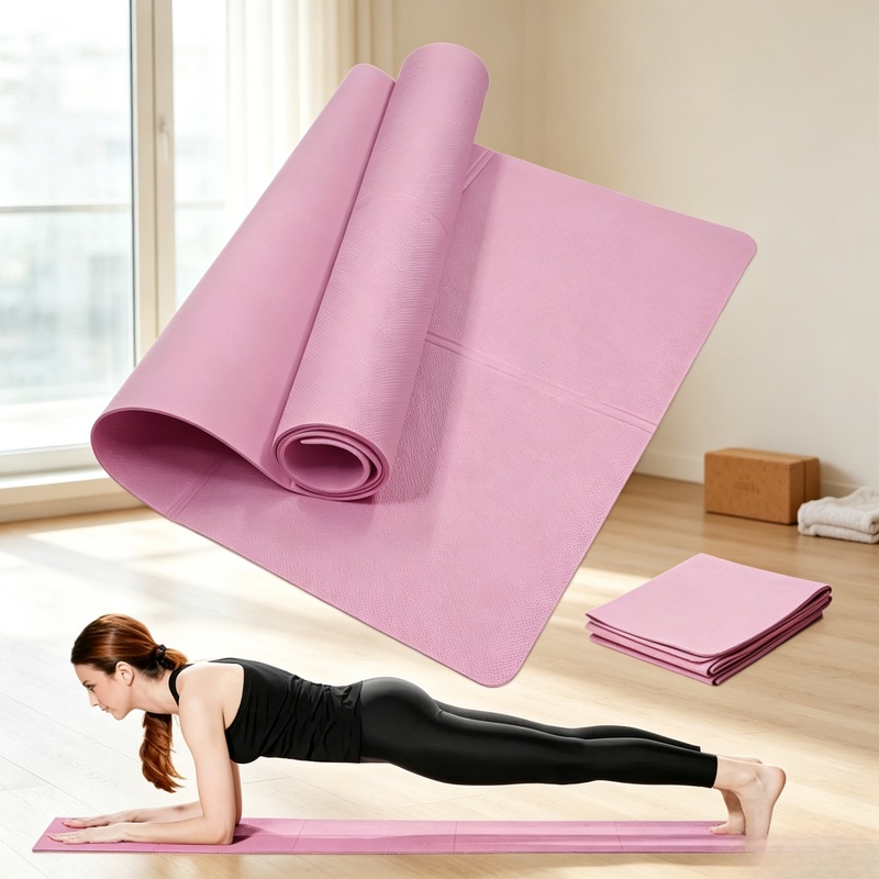 Pilates Yoga Shoes - 4mm Thick Non-Slip Yoga Exercise Mat,