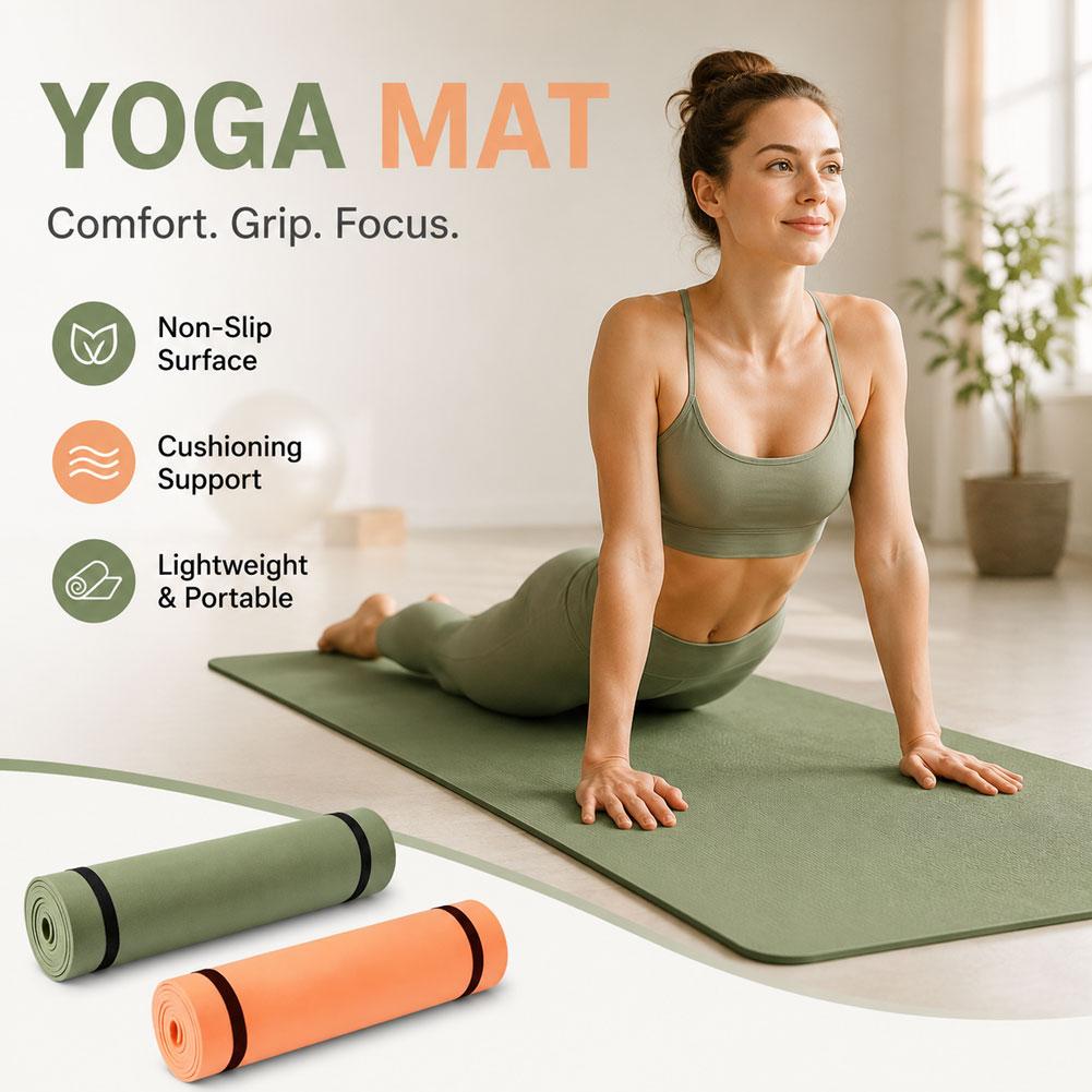 Pilates Yoga Shoes - 180x50cm Non-slip Pilates Yoga Mat Thick