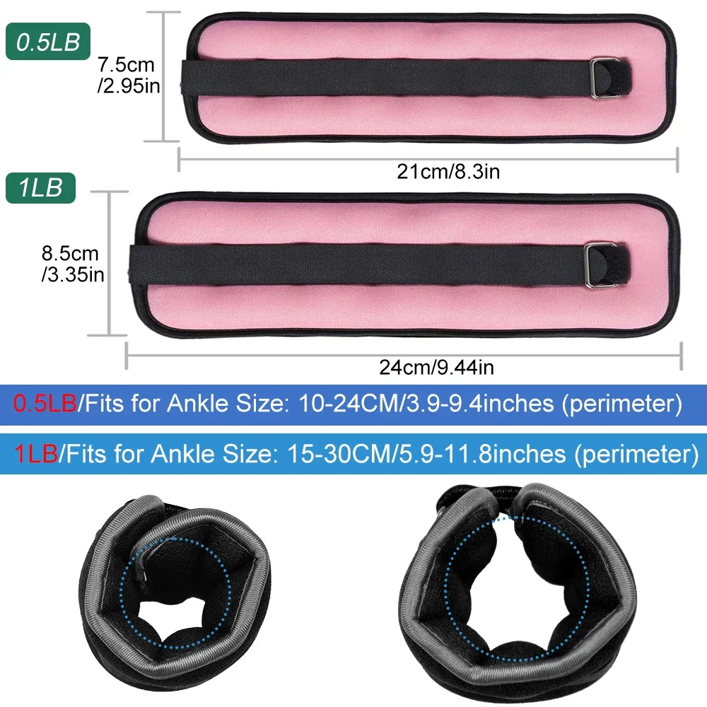 1Pair Adjustable Ankle & Wrist - Pilates Ankle Strap 评论和价格