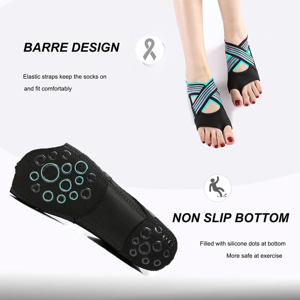1Pair Women Non-Slip Toeless G - Pilates Yoga Shoes 评论和价格