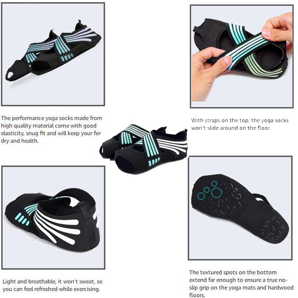 1Pair Women Non-Slip Toeless G - Pilates Yoga Shoes 评论和价格