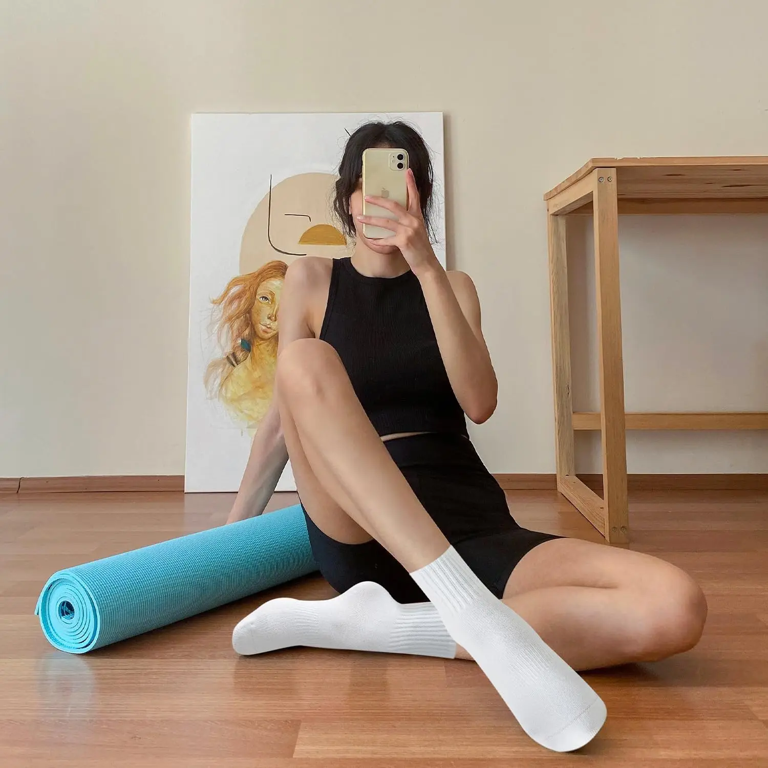 4 pairs of women's yoga socks, - Pilates & Yoga Knokke 评论和价格