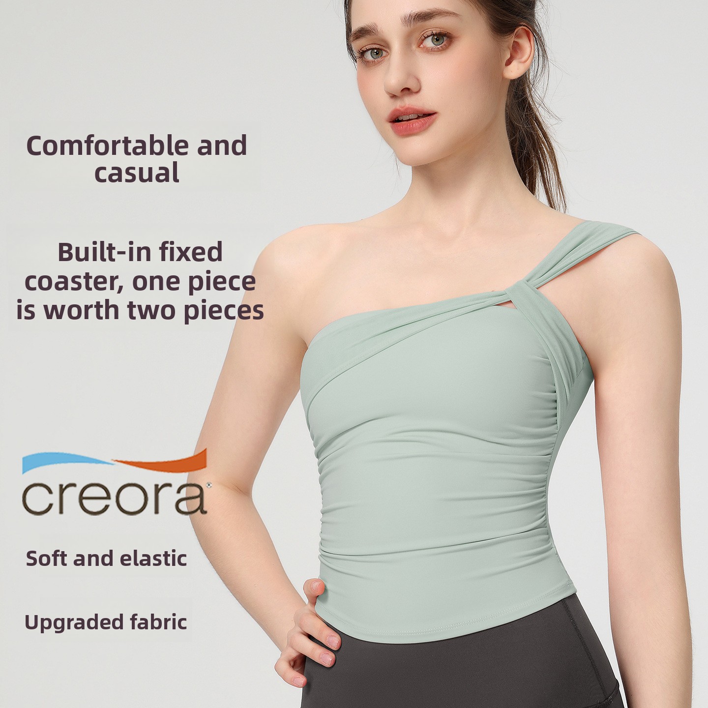 Women's Sexy Sloping Shoulder  - Pilates Yoga Clothes 评论和价格